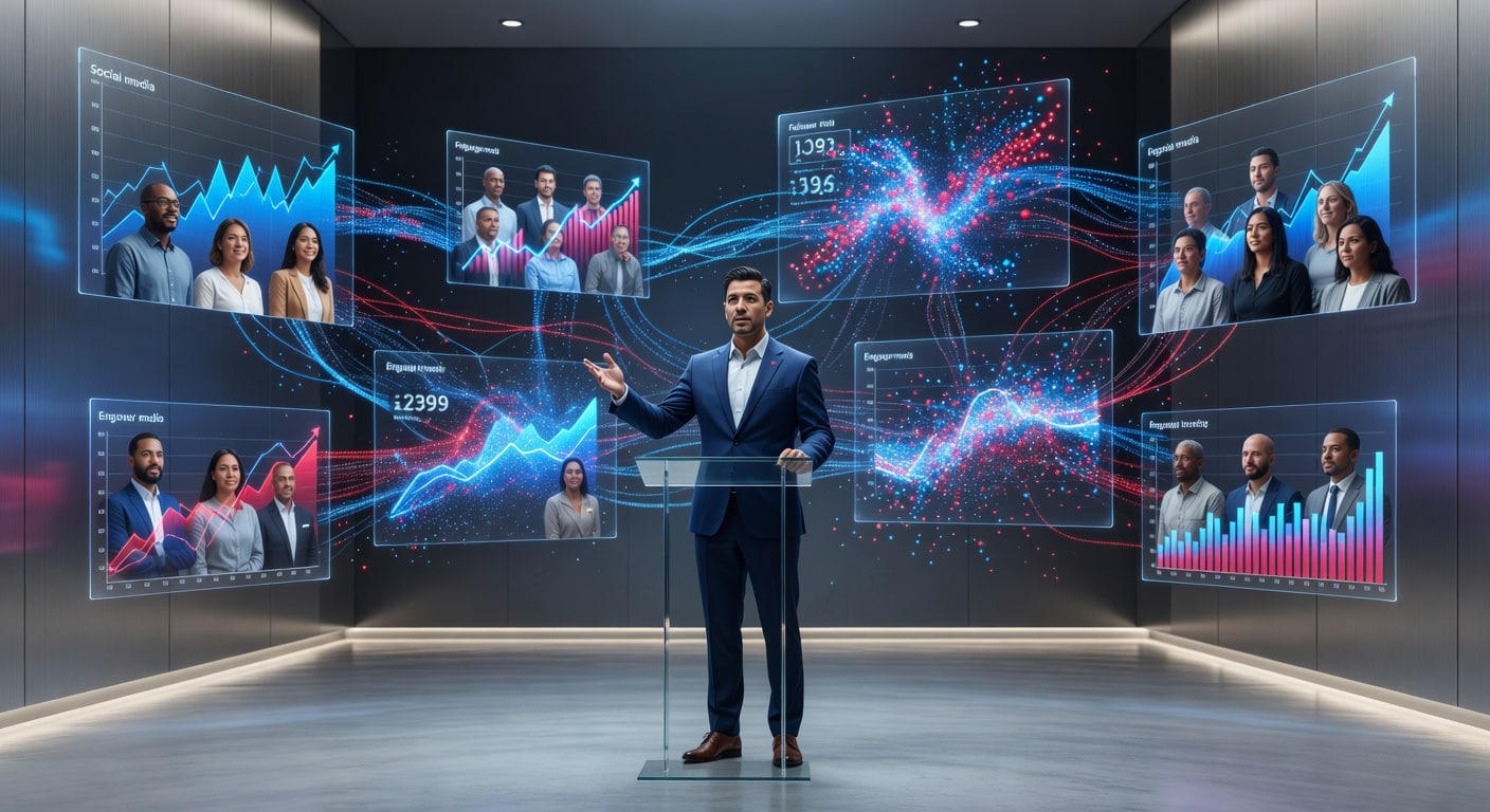 Estrategia digital política que multiplicó seguidores en redes